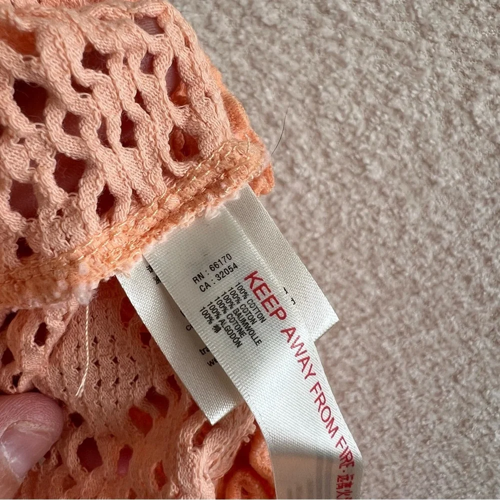 Free People Beach Women’s Crochet Love Peach Shorts‎ Size XS